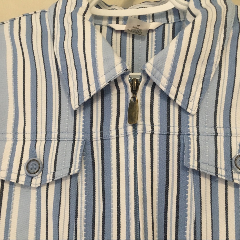 Striped Jean Jacket - Picture 3 of 9